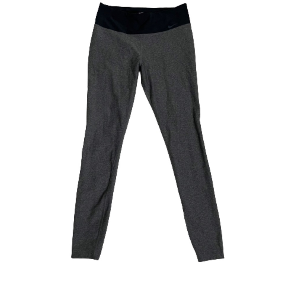 Women’s Nike Dri Fit Workout Athletic Grey Black Leggings Size Medium!